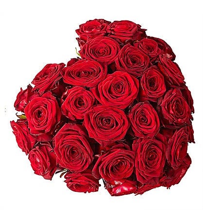 Heart-Shaped Red Rose Arrangement